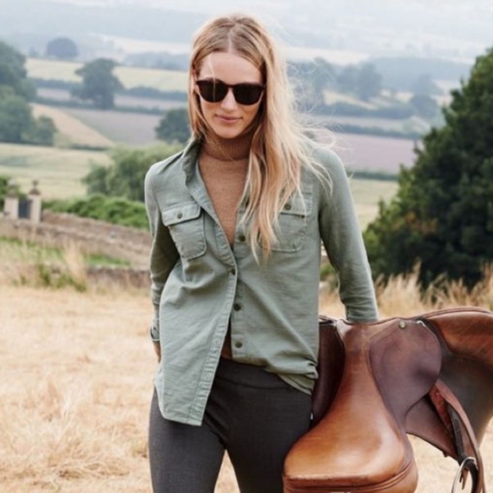 J. Crew Sage Green 100% Cotton Military Shacket​
